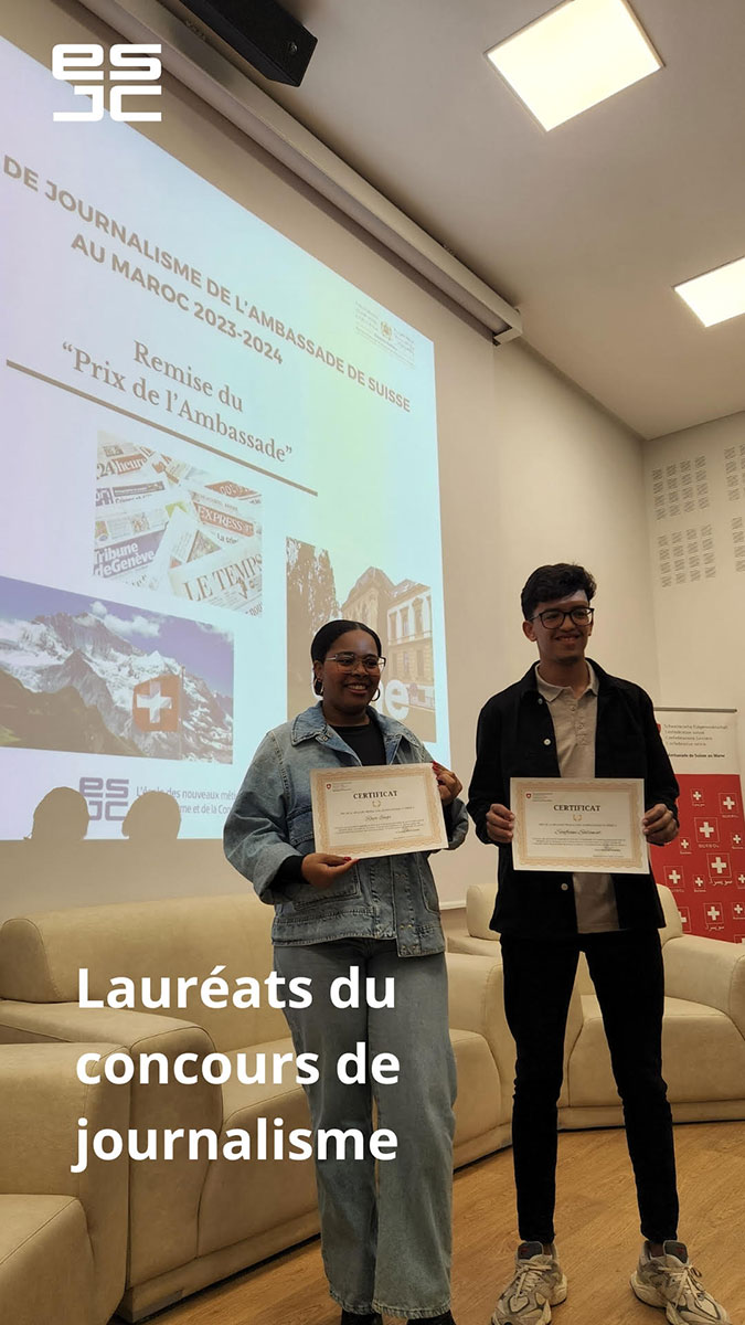 Raja Engo, étudiante en troisième année à l’ESJC, brille au Concours de journalisme de l’Ambassade de Suisse