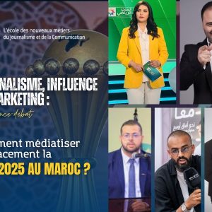 Photo web ESJC - Conférence can 2025 (800 x 600 px) Conférence-débat à l’ESJC : Comment médiatiser efficacement la CAN 2025 au Maroc ?